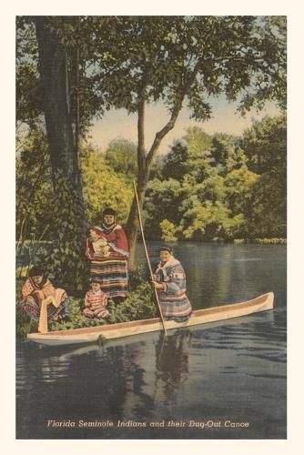 Cover image for Vintage Journal Seminole Indians Dug-Out Canoe