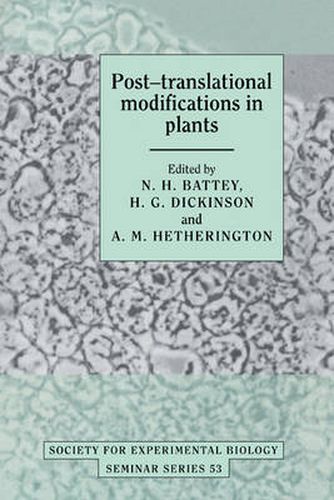 Cover image for Post-translational Modifications in Plants