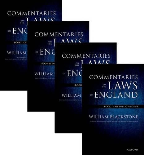 Cover image for The Oxford Edition of Blackstone's: Commentaries on the Laws of England