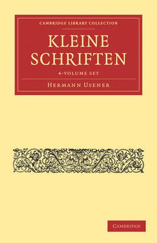 Cover image for Kleine Schriften 4 Volume Paperback Set