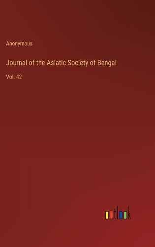 Cover image for Journal of the Asiatic Society of Bengal