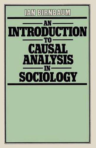 Cover image for An Introduction to Causal Analysis in Sociology