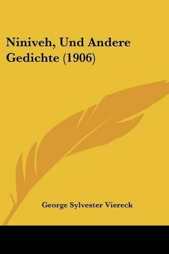 Cover image for Niniveh, Und Andere Gedichte (1906)