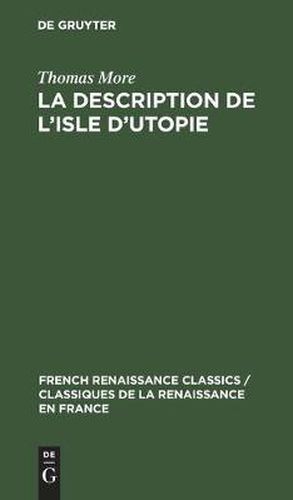 Cover image for La description de l'isle d'utopie