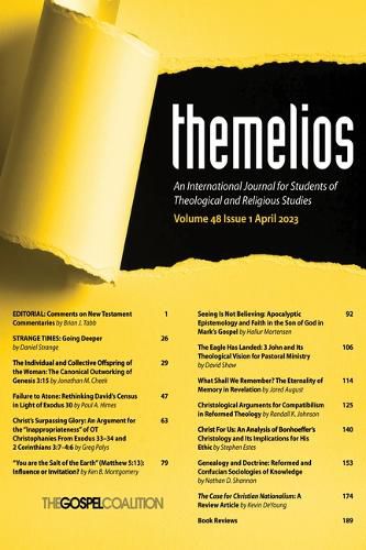 Cover image for Themelios, Volume 48, Issue 1