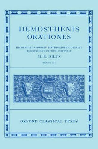 Cover image for Demosthenis  Orationes