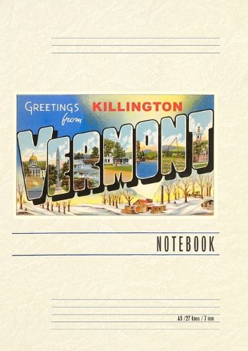 Cover image for Vintage Lined Notebook Greetings from Killington, Vermont
