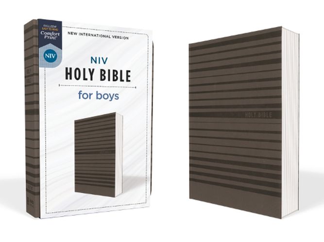 Cover image for NIV, Holy Bible for Boys, Soft Touch Edition, Leathersoft, Gray, Comfort Print