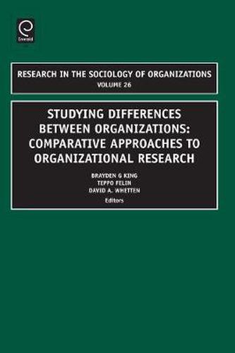 Cover image for Studying Differences Between Organizations: Comparative Approaches to Organizational Research