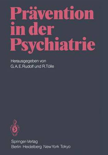 Cover image for Pravention in der Psychiatrie