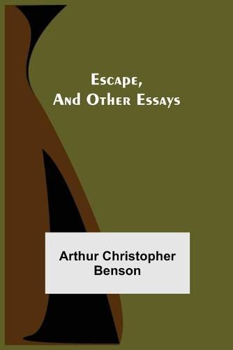 Cover image for Escape, and Other Essays