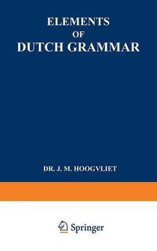 Cover image for Elements of Dutch Grammar