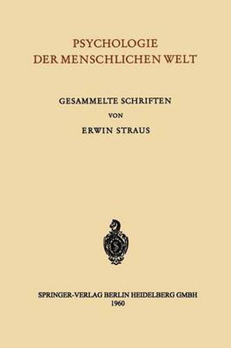 Cover image for Psychologie Der Menschlichen Welt: Gesammelte Schriften