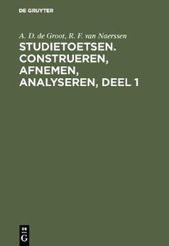 Cover image for Studietoetsen. Construeren, afnemen, analyseren, deel 1