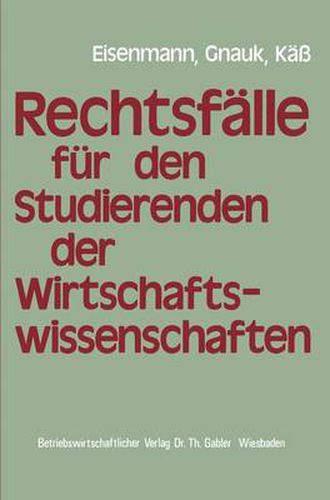 Cover image for Rechtsfalle fur Studierende der Wirtschaftswissenschaften