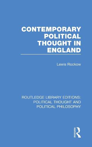 Cover image for Contemporary Political Thought in England