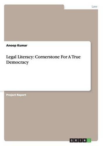 Cover image for Legal Literacy: Cornerstone For A True Democracy