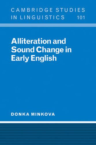 Cover image for Alliteration and Sound Change in Early English