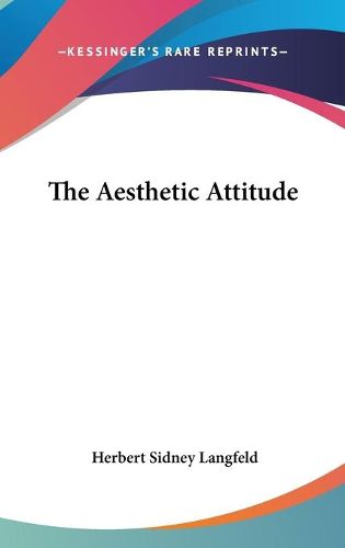 Cover image for The Aesthetic Attitude