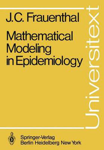 Cover image for Mathematical Modeling in Epidemiology