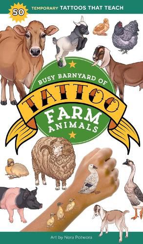 Cover image for Busy Barnyard of Tattoo Farm Animals