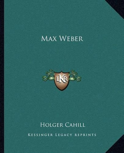 Cover image for Max Weber
