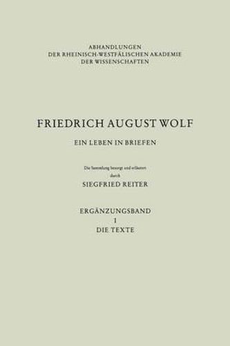 Cover image for Friedrich August Wolf: Ein Leben in Briefen