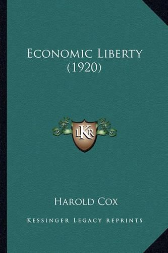 Cover image for Economic Liberty (1920)