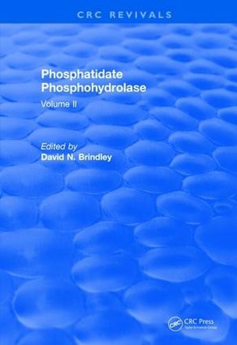 Cover image for Phosphatidate Phosphohydrolase: CRC Series in Enzyme Biology