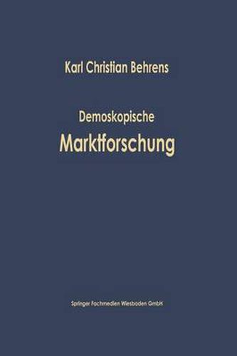 Cover image for Demoskopische Marktforschung