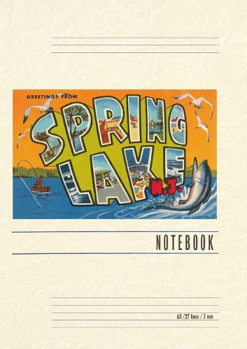 Cover image for Vintage Lined Notebook Greetings from Spring Lake, New Jersey