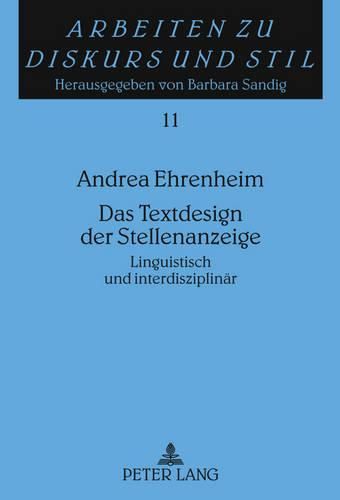 Cover image for Das Textdesign Der Stellenanzeige: Linguistisch Und Interdisziplinaer