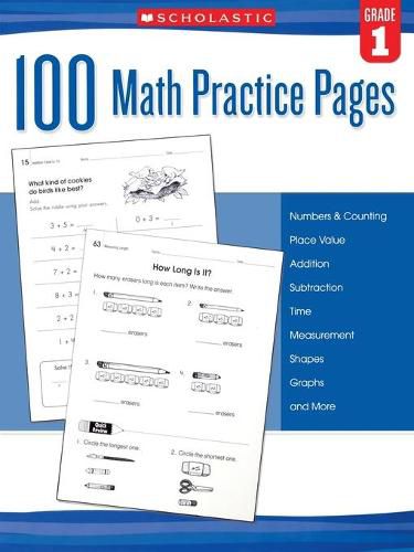 Cover image for 100 Math Practice Pages: Grade 1