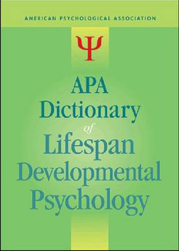 Cover image for APA Dictionary of Lifespan Developmental Psychology