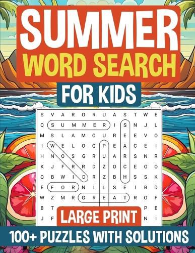 Cover image for Summer Word Search for Kids Large Print