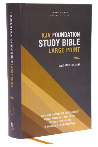 Cover image for KJV, Foundation Study Bible, Large Print, Hardcover, Red Letter, Thumb Indexed, Comfort Print: Holy Bible, King James Version