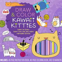 Cover image for Draw & Color Kawaii Kitties Kit