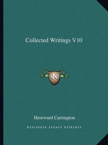 Cover image for Collected Writings V10