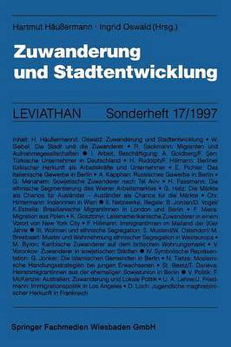 Cover image for Zuwanderung und Stadtentwicklung