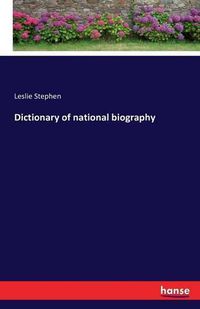 Cover image for Dictionary of national biography