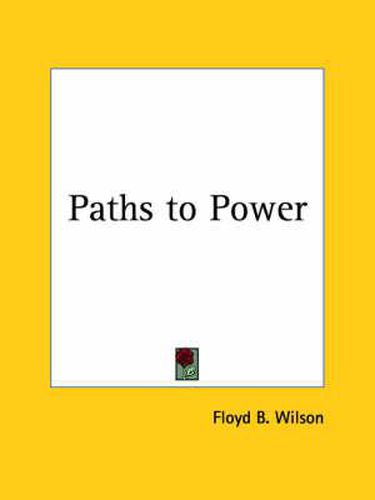 Cover image for Paths to Power (1901)