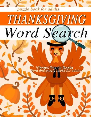 Cover image for THANKSGIVING word search puzzle books for adults.: Word find puzzle books for adults