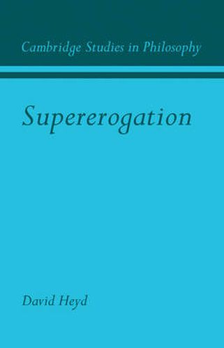 Cover image for Supererogation