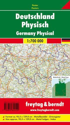 Germany Map Provided with Metal Ledges/Tube 1:700 000