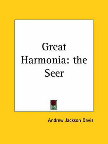 Cover image for Great Harmonia: The Seer (1852)