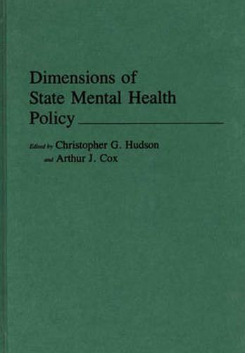 Cover image for Dimensions of State Mental Health Policy