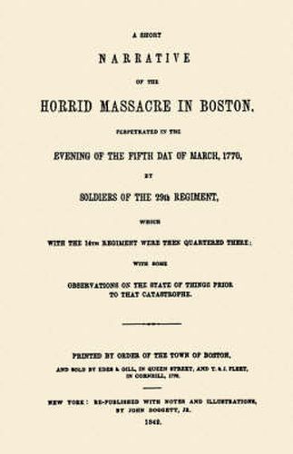 Cover image for Horrid Massacre in Boston