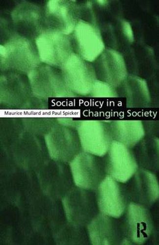 Cover image for Social Policy in a changing Society