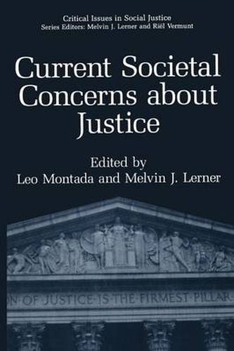 Cover image for Current Societal Concerns about Justice