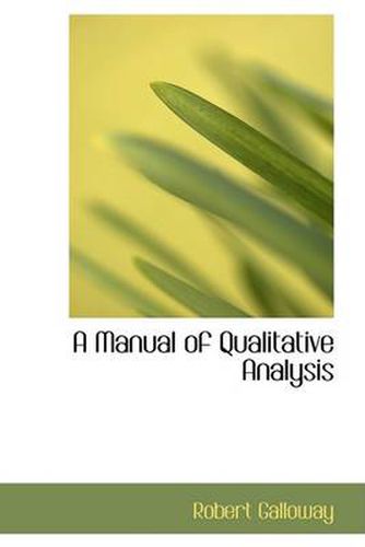 Cover image for A Manual of Qualitative Analysis